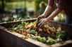 Déchets secs et humides pour fabriquer un bon compost maison. © Anastasia, Adobe Stock, Générée à l'aide de l'IA